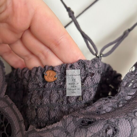 Free People Adella Bralette Bra - Dark Grey / Charcoal - Picture 11 of 11